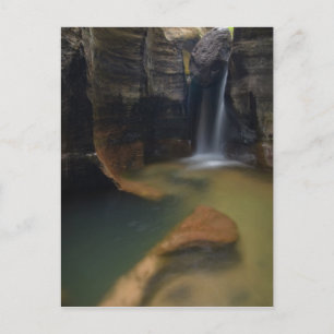 USA, Utah, Zion National Park. Keyhole Falls in Postcard