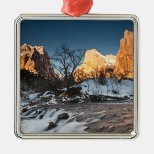 USA, Utah, Zion National Park. Mountain sunrise Metal Tree Decoration