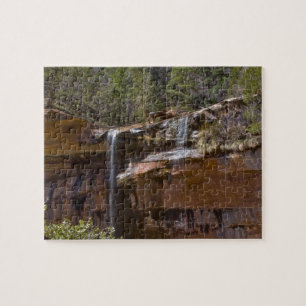 USA, Utah, Zion National Park, Water Falls at Jigsaw Puzzle