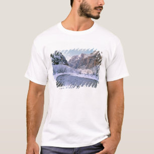 USA, Utah, Zion NP. New snow covers the canyon T-Shirt