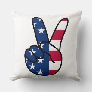 USA V Sign Cushion