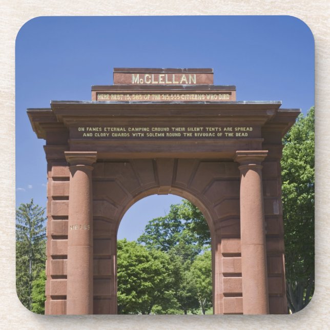 USA, VA, Arlington. McClellan Gate at Arlington Coaster (Front)