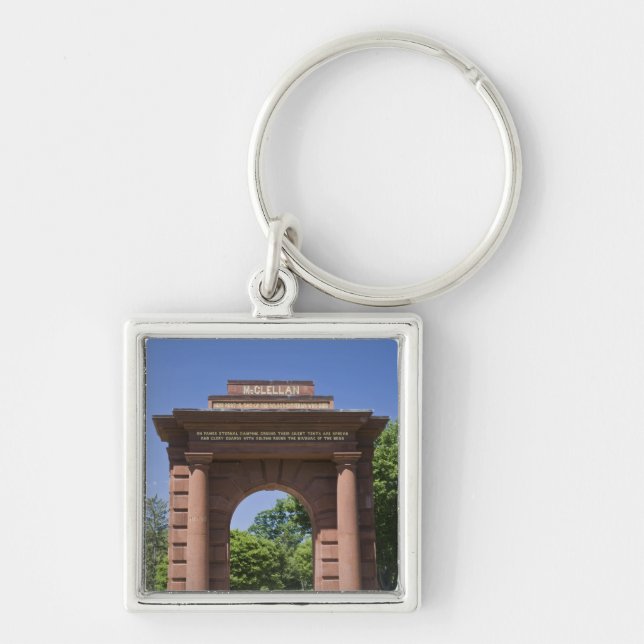 USA, VA, Arlington. McClellan Gate at Arlington Key Ring (Front)