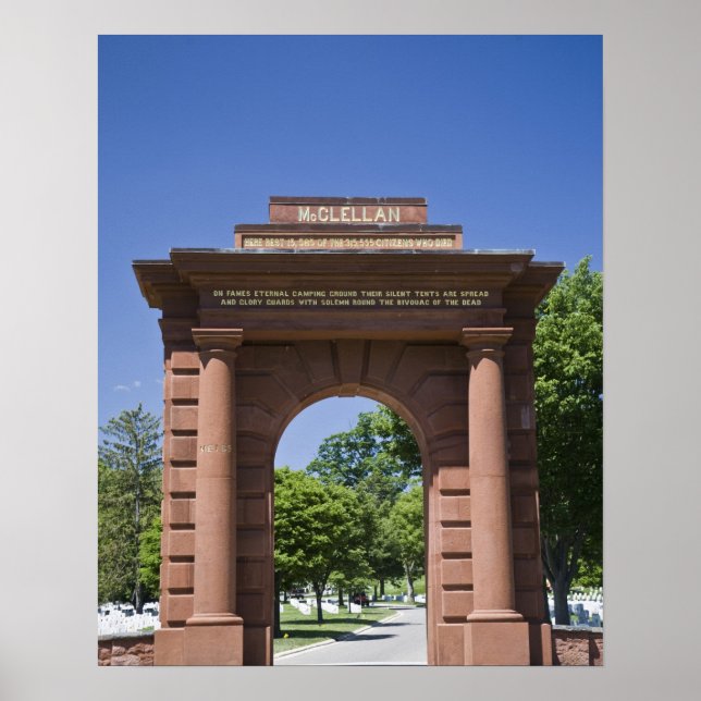 USA, VA, Arlington. McClellan Gate at Arlington Poster (Front)