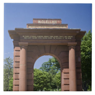 USA, VA, Arlington. McClellan Gate at Arlington Tile