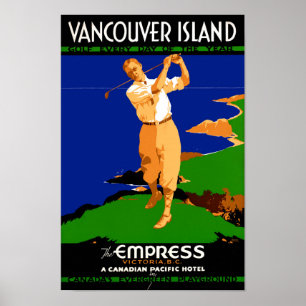 USA Vancouver Island Vintage Poster Restored