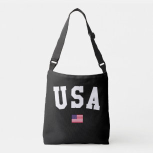 USa varsity letters  American Flag Gym Sports  Crossbody Bag