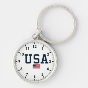 USA varsity letters American Flag Gym Sports Key Ring