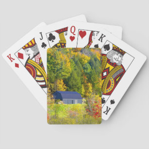 USA, Vermont. Fall foilage along Highway 100. Playing Cards