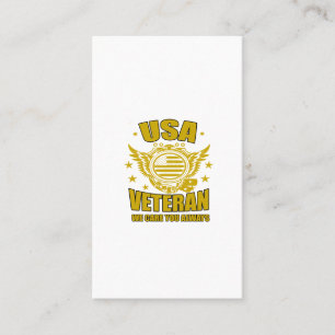USA VETERAN WE CARE YOU ALWAYS BUSINESS CARD