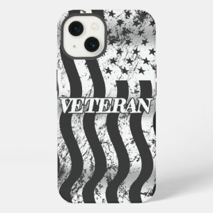 USA Veteran - white vintage vertical iPhone 13 Case