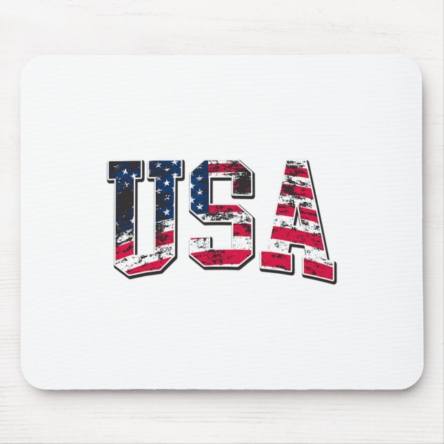 Usa Vintage American Flag  Mouse Mat (Front)