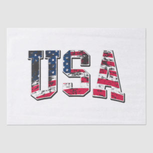 USA Vintage American Flag Tissue Paper