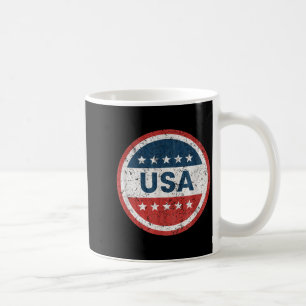 Usa vintage badge patriotic american flag graphic coffee mug