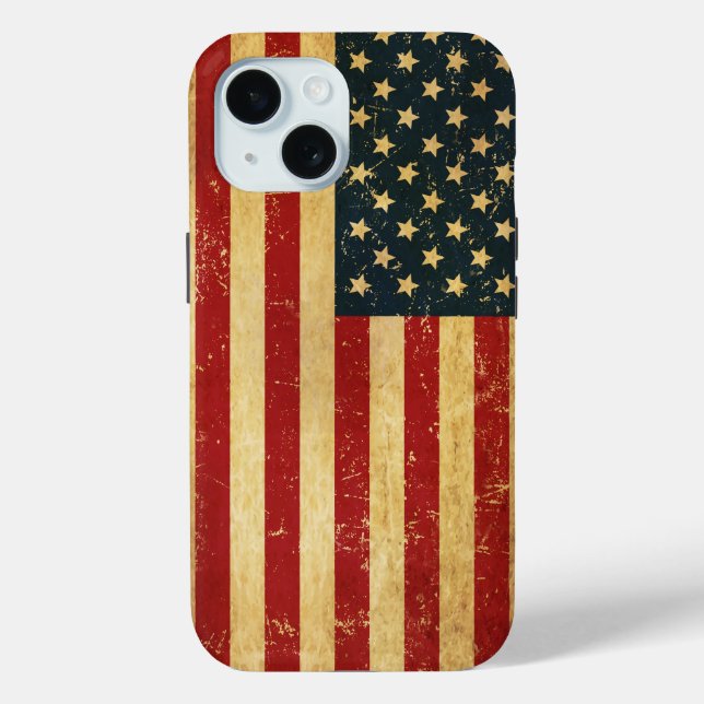 USA Vintage Grunge Flag Case-Mate iPhone Case (Back)