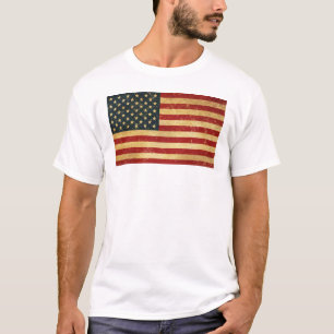 USA Vintage Grunge Flag Men's White T-Shirt