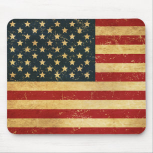 USA Vintage Grunge Flag Mouse Mat