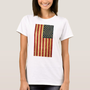 USA Vintage Grunge Flag Women's White T-Shirt