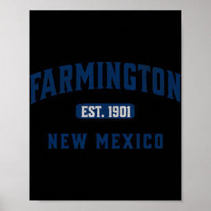 Usa Vintage Merch Souvenir Visit Farmington New Me Poster