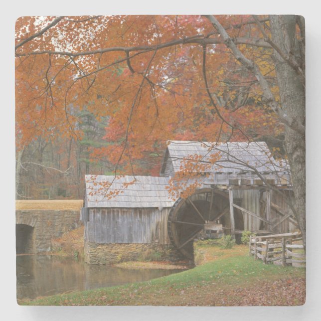 USA, Virginia, Blue Ridge Parkway, Autumn Stone Coaster (Front)