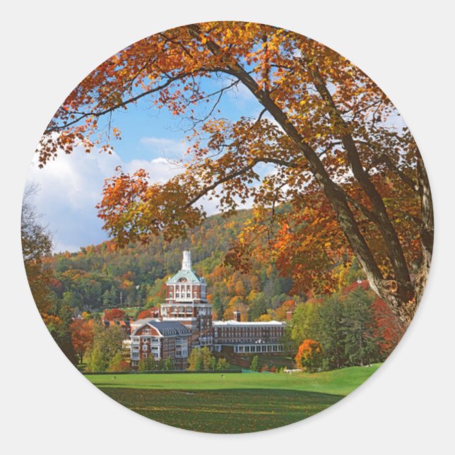 USA, Virginia, Hot Springs, The Homestead Classic Round Sticker (Front)