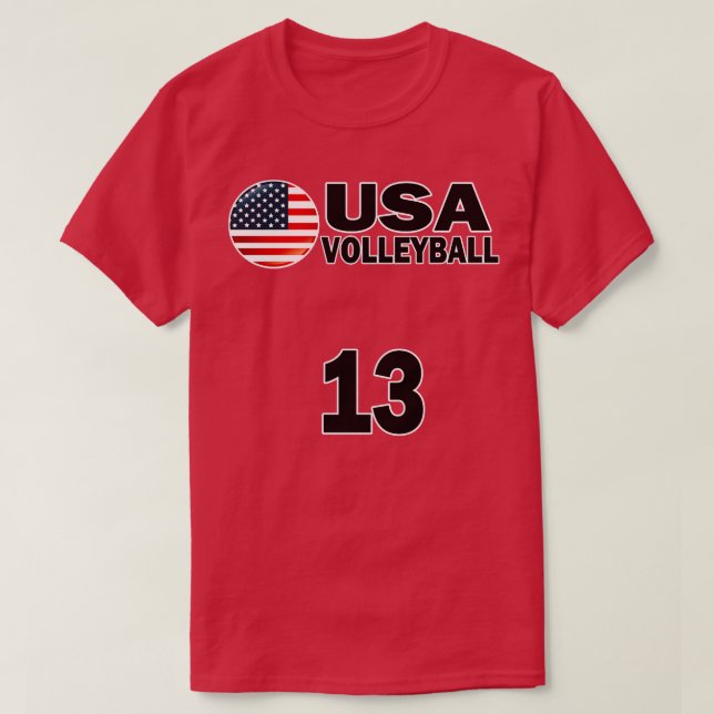 USA Volleyball 13 Tshirt Design (Design Front)