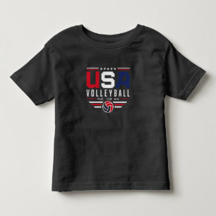 USA Volleyball Play Team Win Patriotic Sports Desi Toddler T-Shirt