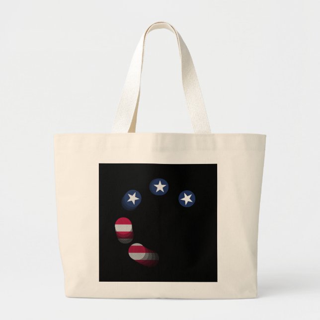 USA vs. CHINA / USA Large Tote Bag (Front)