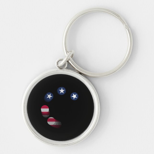 USA vs. CHINA / USA Premium Key Ring (Front)