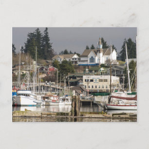 USA, Wa, Kitsap Peninsula. Scenic Town. Postcard