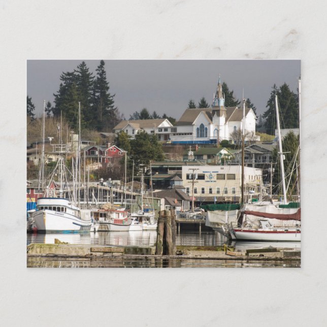 USA, Wa, Kitsap Peninsula. Scenic Town. Postcard (Front)