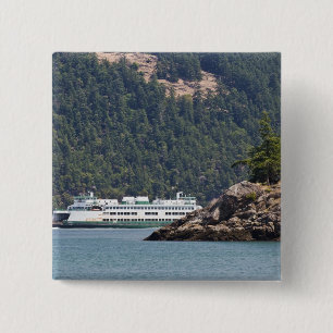 USA, WA. Washington State Ferries 15 Cm Square Badge