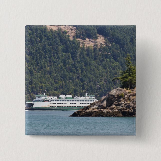 USA, WA. Washington State Ferries 15 Cm Square Badge (Front)