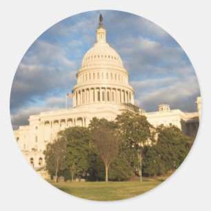 USA, Washington DC, Capitol building Classic Round Sticker