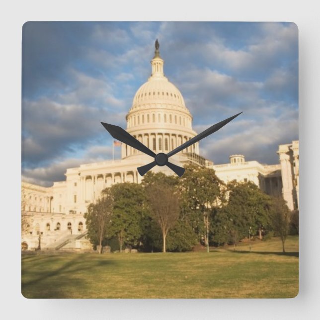 USA, Washington DC, Capitol building Square Wall Clock (Front)