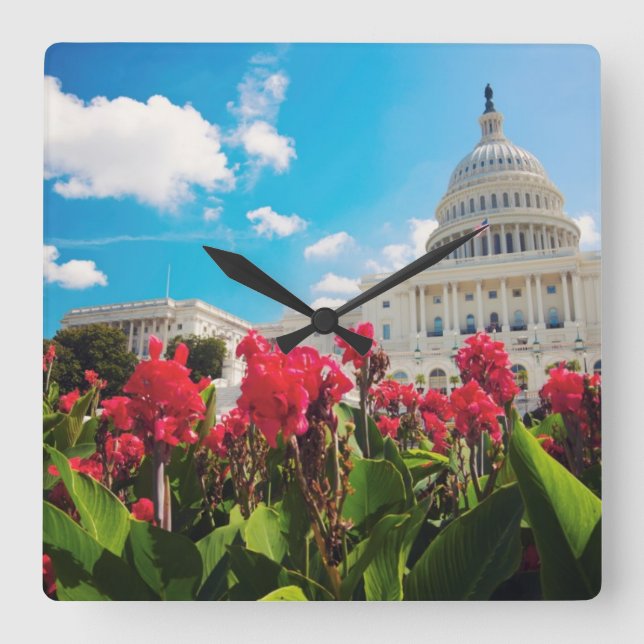 USA, Washington DC, Capitol Building Square Wall Clock (Front)