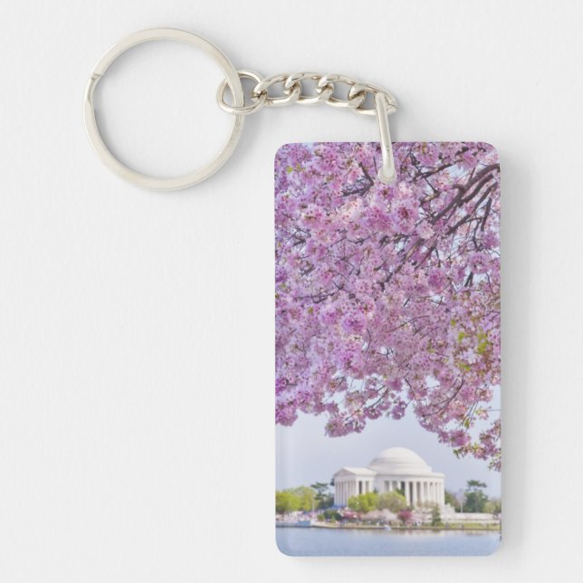 USA, Washington DC, Cherry tree in bloom Key Ring (Front)