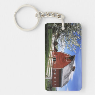 USA, Washington, Ellensburg, Barn Key Ring