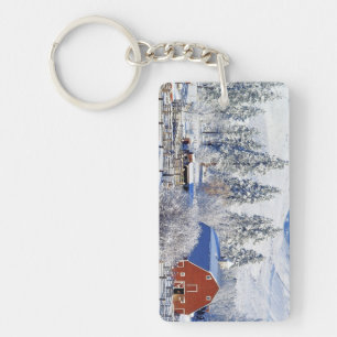 USA, Washington, Methow Valley, Barns in Key Ring