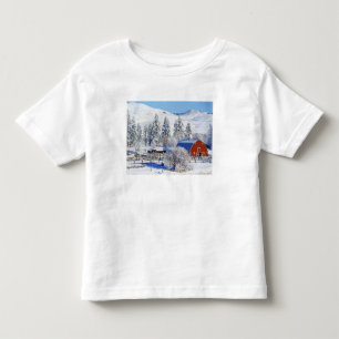 USA, Washington, Methow Valley, Barns in Toddler T-Shirt