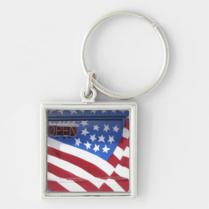 USA, Washington, Moses Lake. Flag wall mural on Key Ring