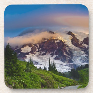 USA, Washington, Mt. Rainier. Morning sun Coaster