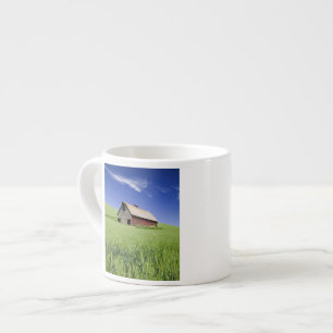 USA, Washington, Old Red Barn in the Spring Espresso Cup