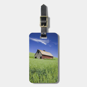 USA, Washington, Old Red Barn in the Spring Luggage Tag