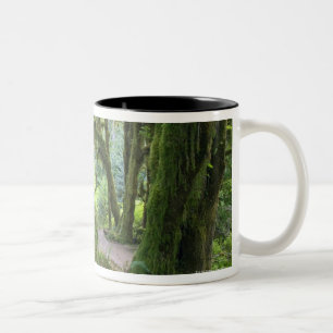 USA, Washington, Olympic National Park, Hoh Rain Two-Tone Coffee Mug