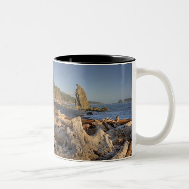 USA, Washington, Olympic National Park, Rialto Two-Tone Coffee Mug (Right)