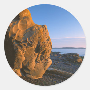USA, Washington, Orcas Island, Boulder Classic Round Sticker