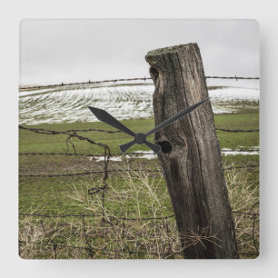 USA, Washington, Palouse Region Square Wall Clock