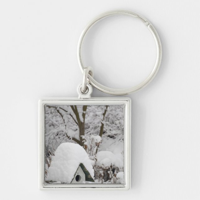 USA, Washington, Seabeck. Close-up of bird house Key Ring (Front)