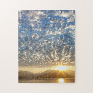 USA, Washington, Seabeck. Sunset Jigsaw Puzzle